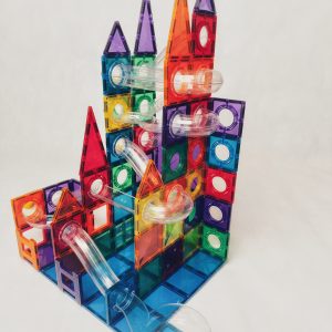 klocki magnetyczne Connetix Rainbow Ball Run 92 el