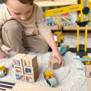 zestaw plac budowy dla dzieci sensoryczny