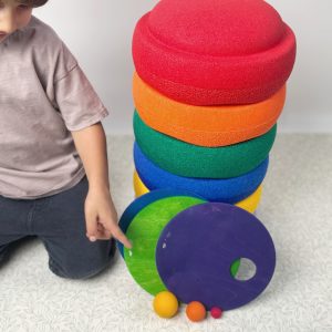 zabawki do równowagi dla dzieci - zestaw krążków Stapelstein